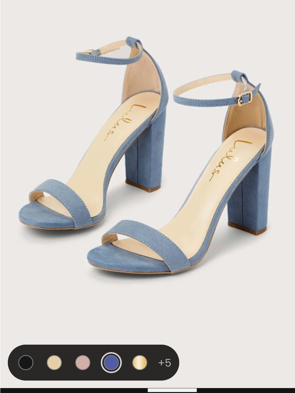 Lulu's Taylor Heels - suede blue